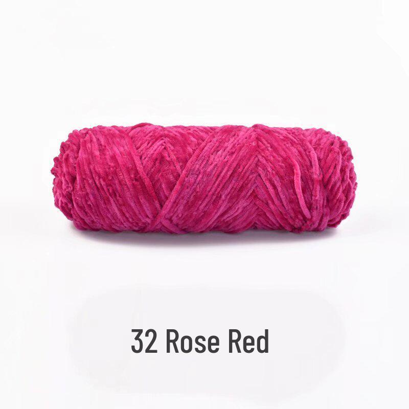 Handmade Chenille Yarn Ball: Velvet Thick Crochet and Knitting Material