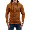 Men Hoodie Sweatshirt Casual Solid Long Sleeve Mens Hoodies Slim Zipper Hooded Cardigan Sweatshirts Men Hoody Sweat Homme