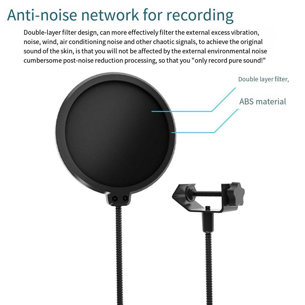Adjustable Filter Double Layer Flexible Mic Shield