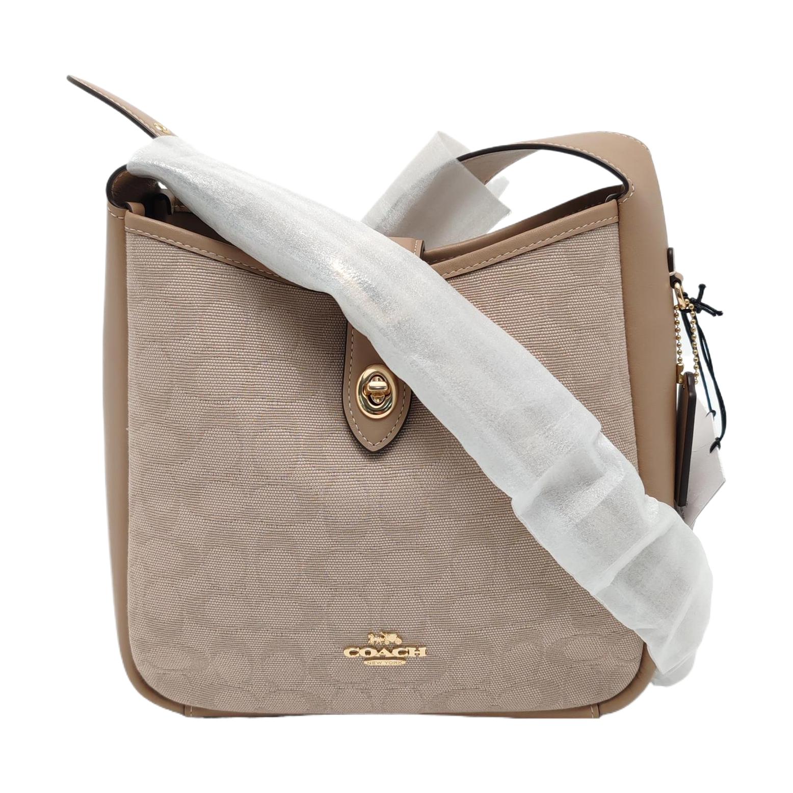 [Pre-Owned] Hadley Medium Khaki Canvas Monogram Shoulder Bag - Excellent #1PUOZCE ONE SIZE