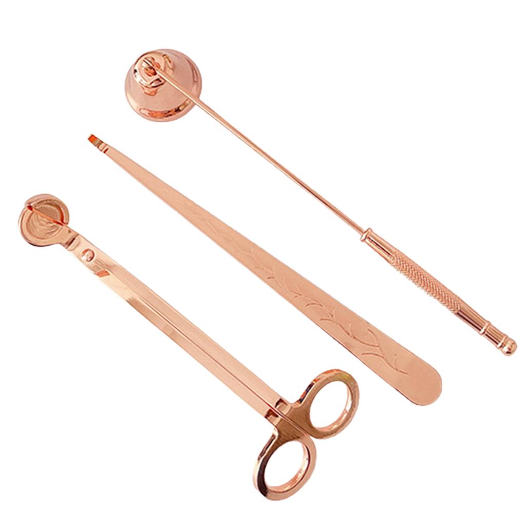 3PCS Candle Wick Trimmer Set Candle Extinguishing Device Stainless Steel Scissors Hooks Candle Accessories Home Care Candle Tool