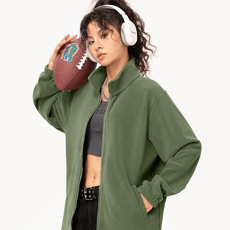 Mark Fairwhale Men's Double-Sided Fleece Stand-Up Collar Warm Jacket