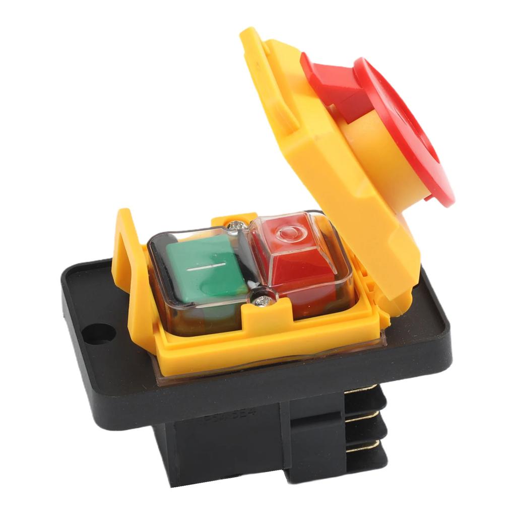 Industrial Pushbutton Switch With 6 Pins Waterproof Electromagnetic Design For KJD22 Perfect For Lathe Machines And Drills