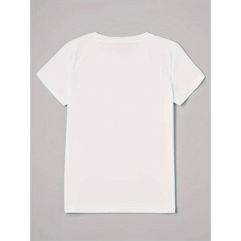 Short-Sleeved Paris Eiffel Tower Printed Crew Neck Casual T-Shirt for Summer Spring Women Aesthetic Clothes