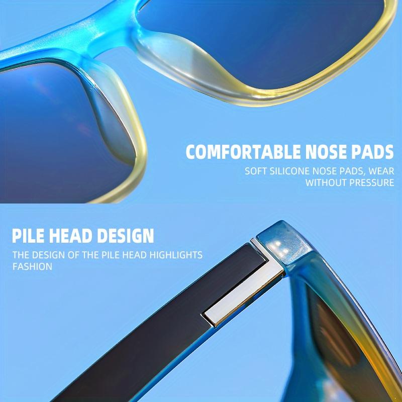 1/2pcs Classic Square Sunglasses for Men Women Gradient-Colored Temples Couple Set UV Protection Fashion