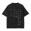 Hot Game Peripherals Bloodborne Darks Souls Graphic Print TShirt Streetwear Vintage Washed Cotton Top Oversized Summer New Tees