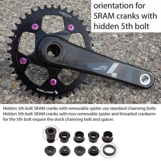 Wolf Tooth 110 BCD Gravel CX Road Chainrings ST 46T Drop-Stop (1 piece)