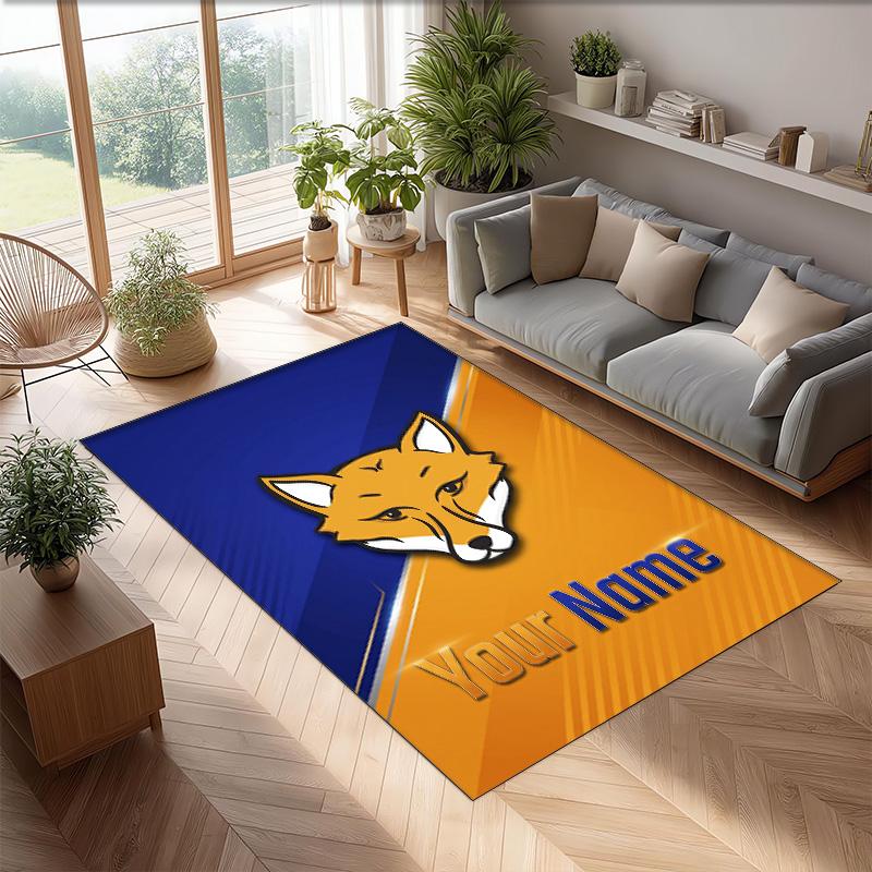 Leicester City Bedruckter Kristall-Samt-Teppich Rutschfester Kristall-Samt-Teppich für Sofa, Schlafzimmer, Innenbereich, Heimdekoration