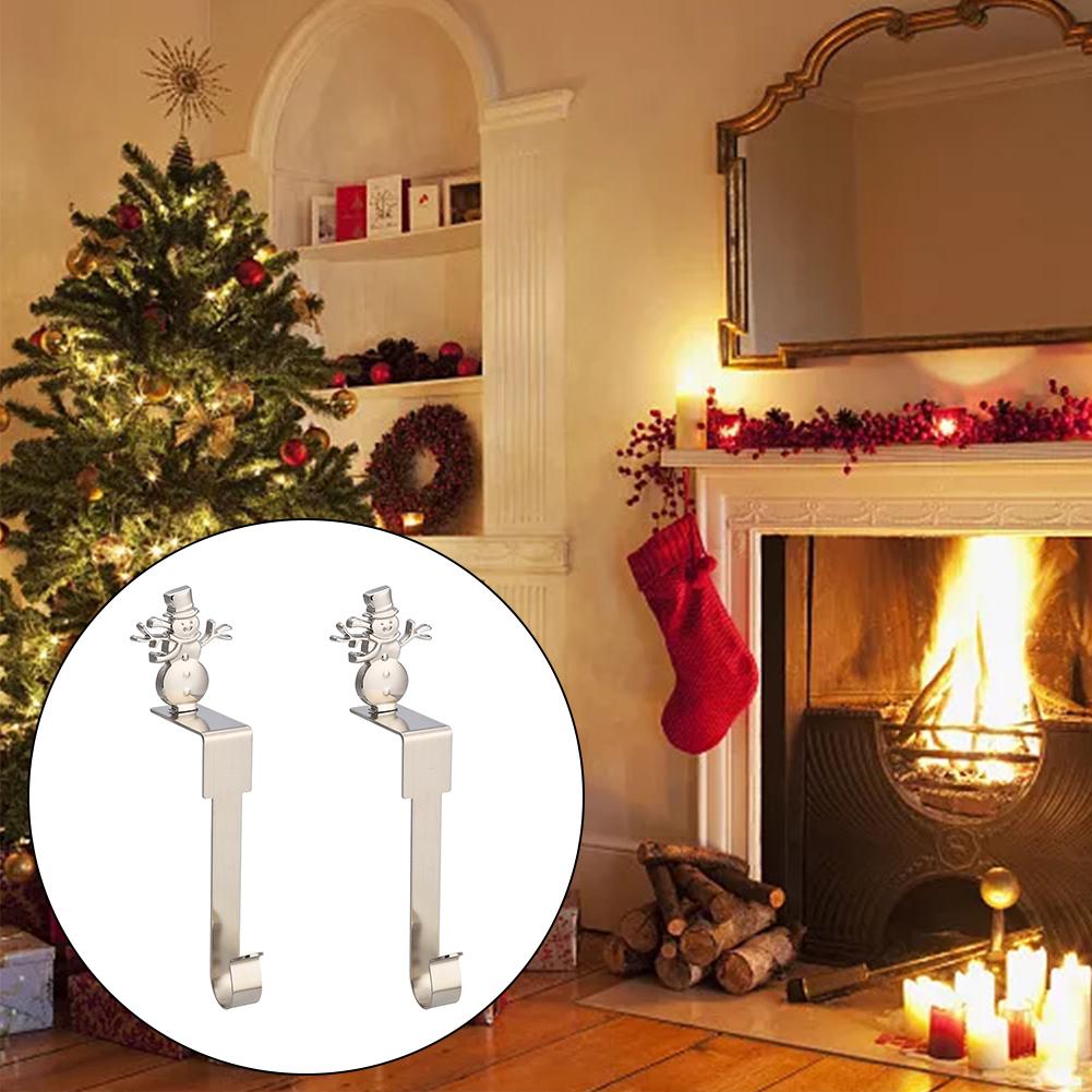 Mantel Shelf Christmas Decoration Hooks Featuring Playful Designs Like Elk and Snowman to Brighten Up Your Home