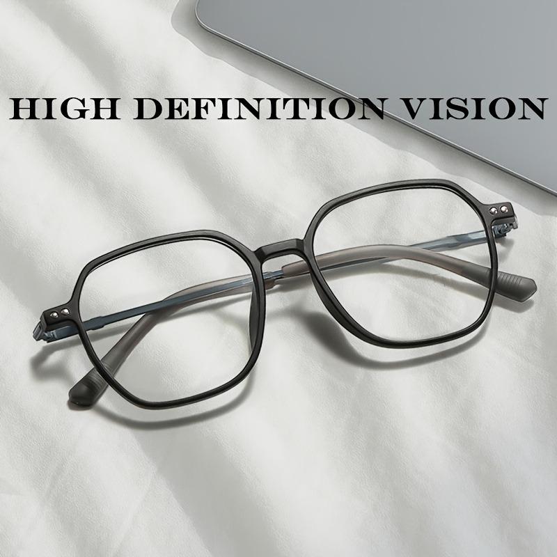 1 Pair Trendy Prescription Reading Glasses with Ultra-Light Square Frame +100 to +400 Power Unise Ideal Gift for Friends Family