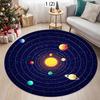 Weltraum Planet Druck Runder Teppich Schlafzimmer Teppich Drehstuhl Bodenmatte Wohnzimmer Cartoon Kinderzimmer Bodenmatte