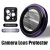 1Set Camera Lens Protector Metal Ring For iPhone 16 15 14 13 12 11 Pro Max 16 Plus 13 12 mini Full Cover Camera Tempered Glass Protective film