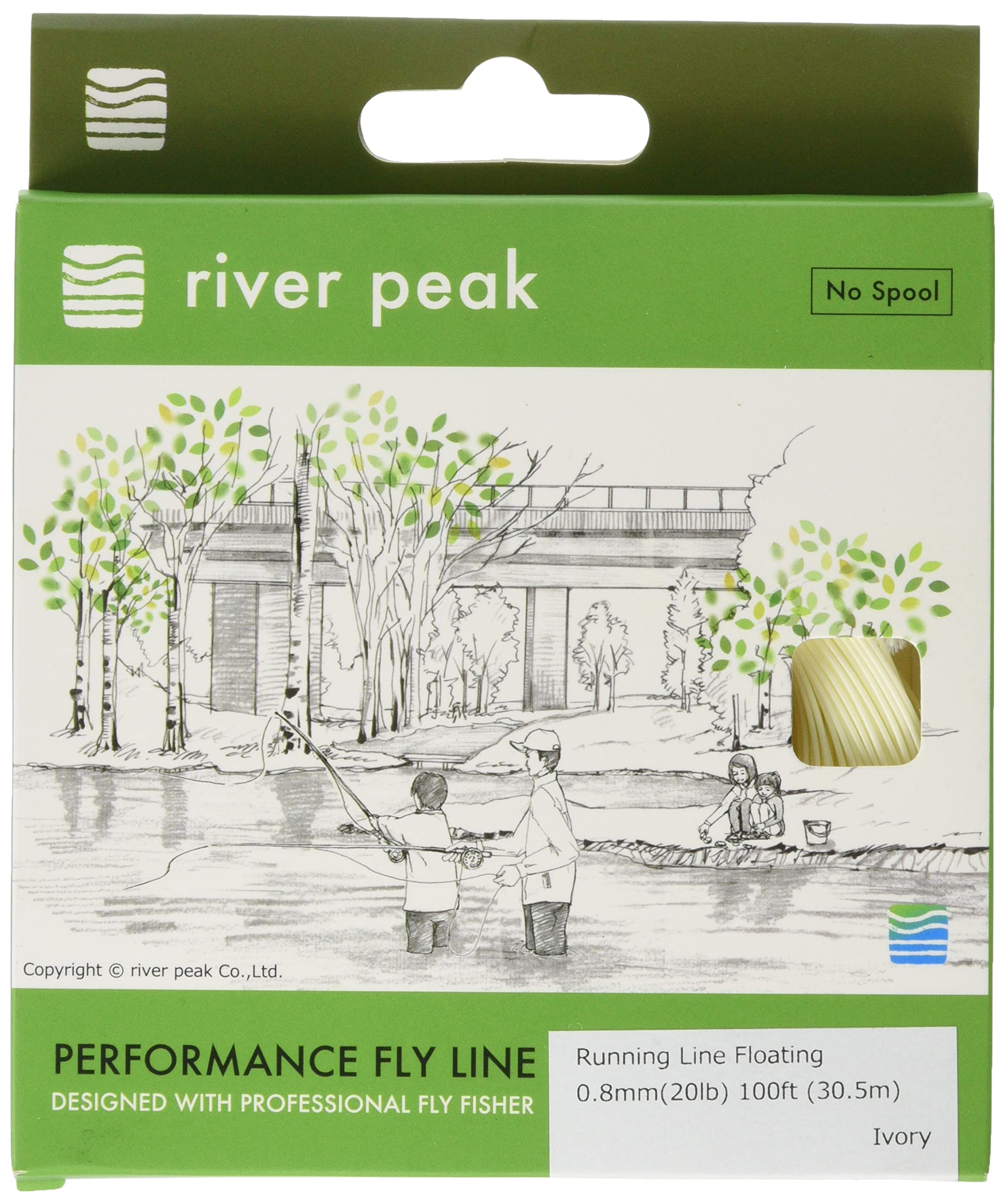 

River Peak Fly Line Running Line (Shooting Line) 100ft (approx. 30.5m) 20lb F RP-SL-RS08IV