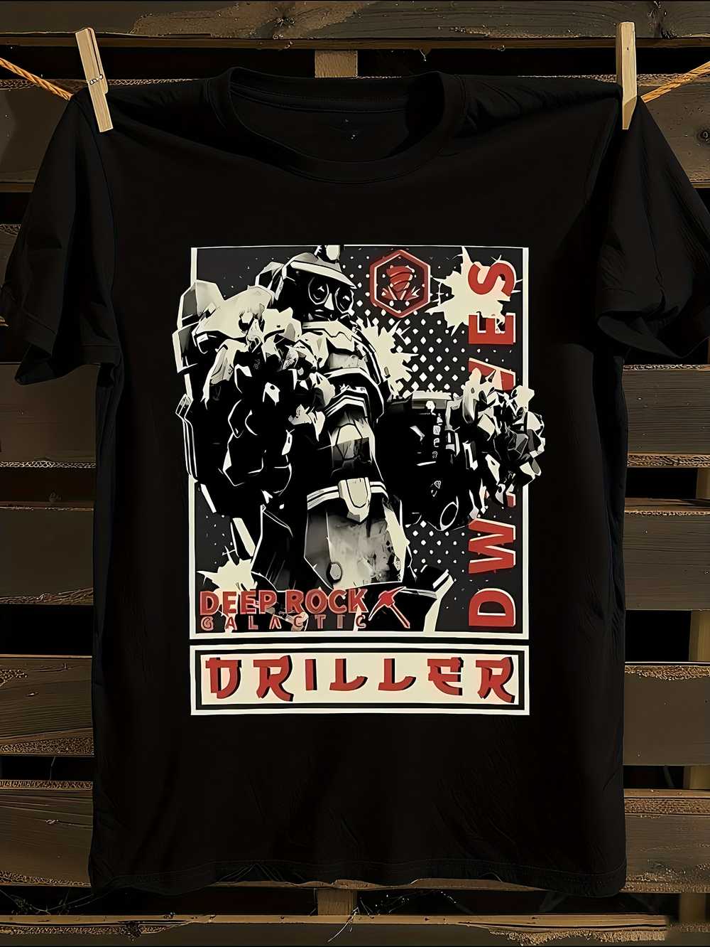 Футболка с галактическим логотипом Deep Rock Driller M