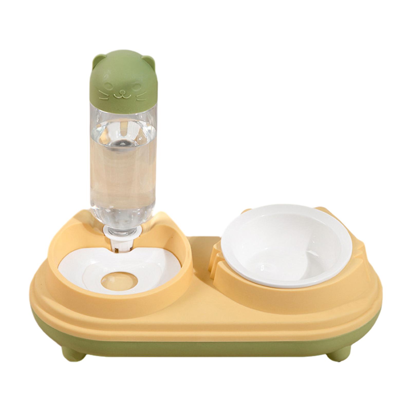 

Raised Pet Food Bowl Small Cat Dog Food Feeder Double Bowl Pet Feeding Bowl Food Storage Bowl Anti-Spill Pet Dishware C