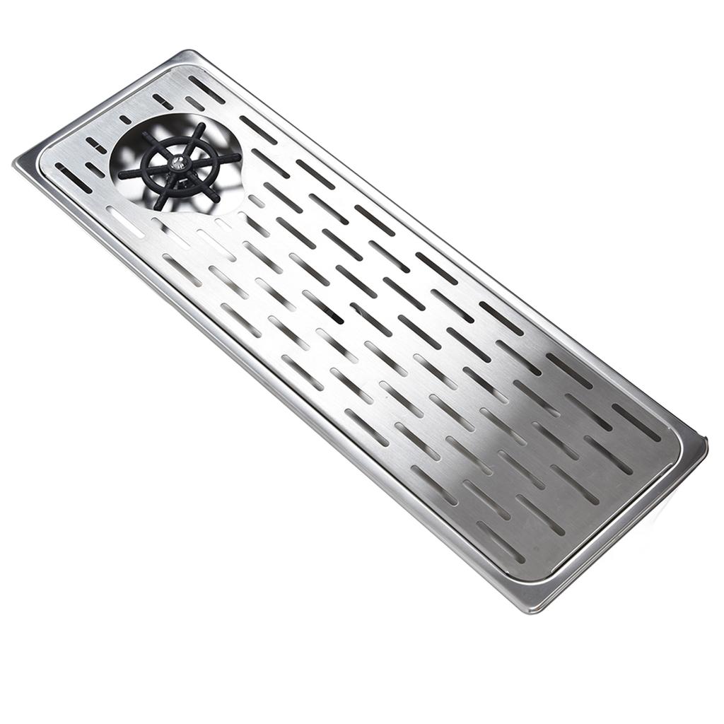 Lava Tazze G1/2in Risciacquo Automatico Incasso Acciaio Inossidabile Bar Risciacqua Bicchieri Vassoio di Scarico