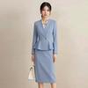 Teluoman Women's Professional Blazer and Skirt Suit