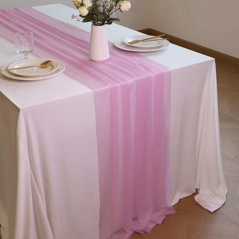 1/5 Pack Chiffon Table Runner Easter Spring Boho Rustic 75x300CM Wedding Centerpiece Runner Decor Sheer Bridal Shower Birthday Party Decorations