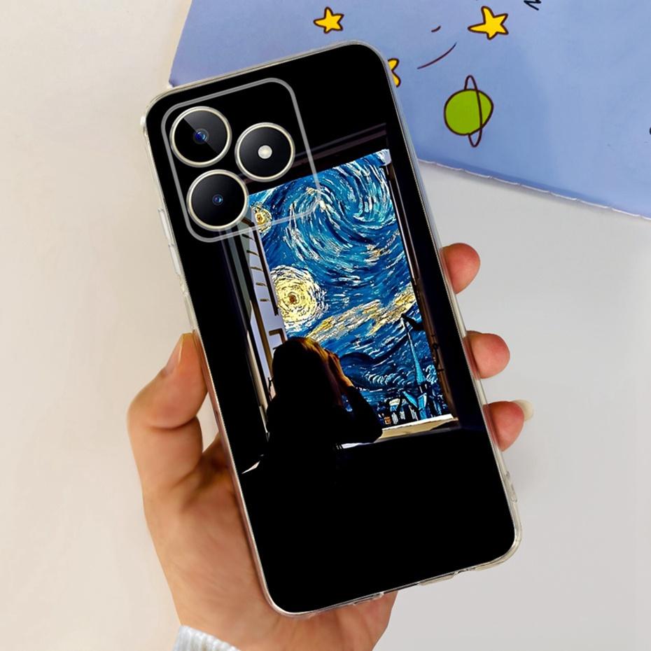 For Realme Note 50 RMX3834 Fashion Dragon Metal Style Pattern Case For Realme Note50 Soft Silicone TPU Phone Cases
