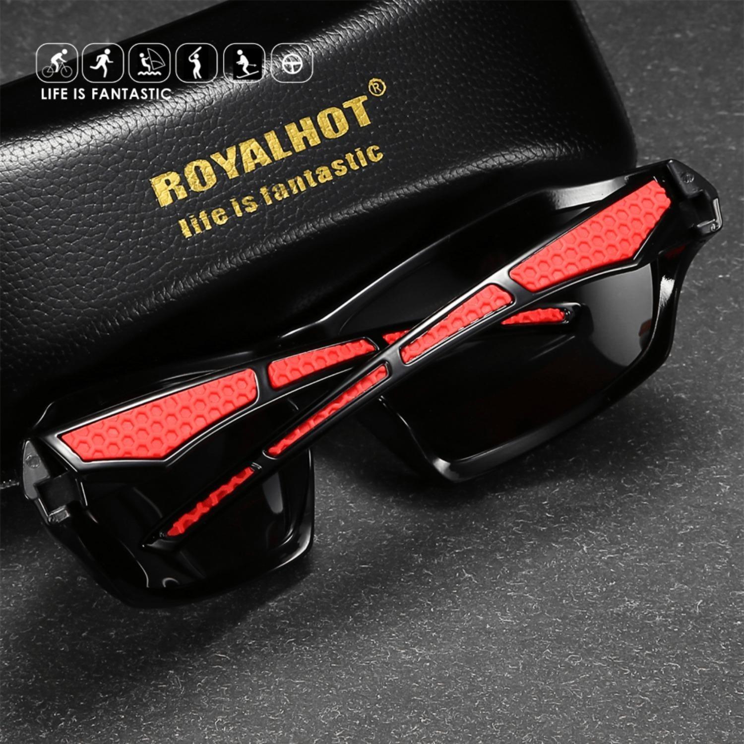 RoyalHot унисекс поляризационные новые спортивные солнцезащитные очки в стиле ретро — фото 5