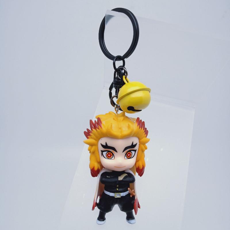 Demon Slayer PVC Keychain Anime Figure Charm Cosplay Accessory Gift for Fans