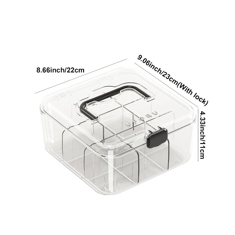 

Card organizer, large-capacity multi-tier storage box with lid, stylish transparent design, perfect for storing all kinds of ite чёрный