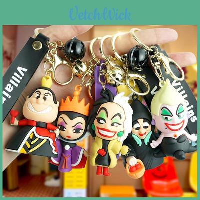 Creative Cartoon Villain Evil Queen Keychain Stylish Rubber Car Accessories