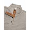 Men S Corduroy Color Block Long Sleeve Henley Collar Plus Size Casual Sweatshirt