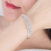 925 Silver Peacock Opening Screen Bracelet For Women Luxury Designer Texture Open Bracelets Party Original Jewelry Gift