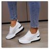 Large size wedge shoes women's spring 2025 new rhinestone inner heightening shoes high heel lazy shoes casual sports shoes women