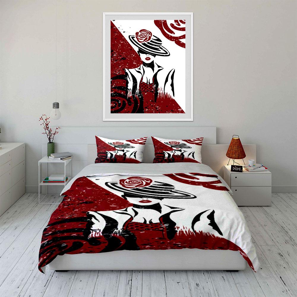 "Fashion Artwork Set for Decor" Soft Skin-Friendly Bedding Set Includes 1 Duvet Cover And 2 Pillowcase, Gift