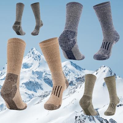 Woolen Sports Socks Men's Soft Warm Thicken Ski Sock Wear-resistant High Elastic Running Hiking Breathable Hiking Socks