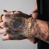 Vintage Crown Men Women Copper Beaded Bracelet With Zircon Stones For Travel Gift