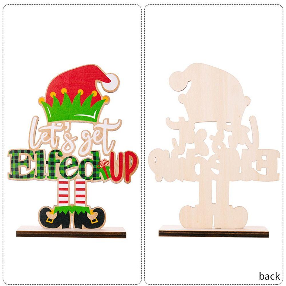 Handmade Wooden Dwarf Letters Plaque Funny Merry Christmas Decor  Holiday Wedding Party Decor