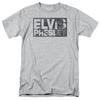 Elvis Presley - Block Letters - Adult Unisex Short Sleeve T-Shirt - Gray