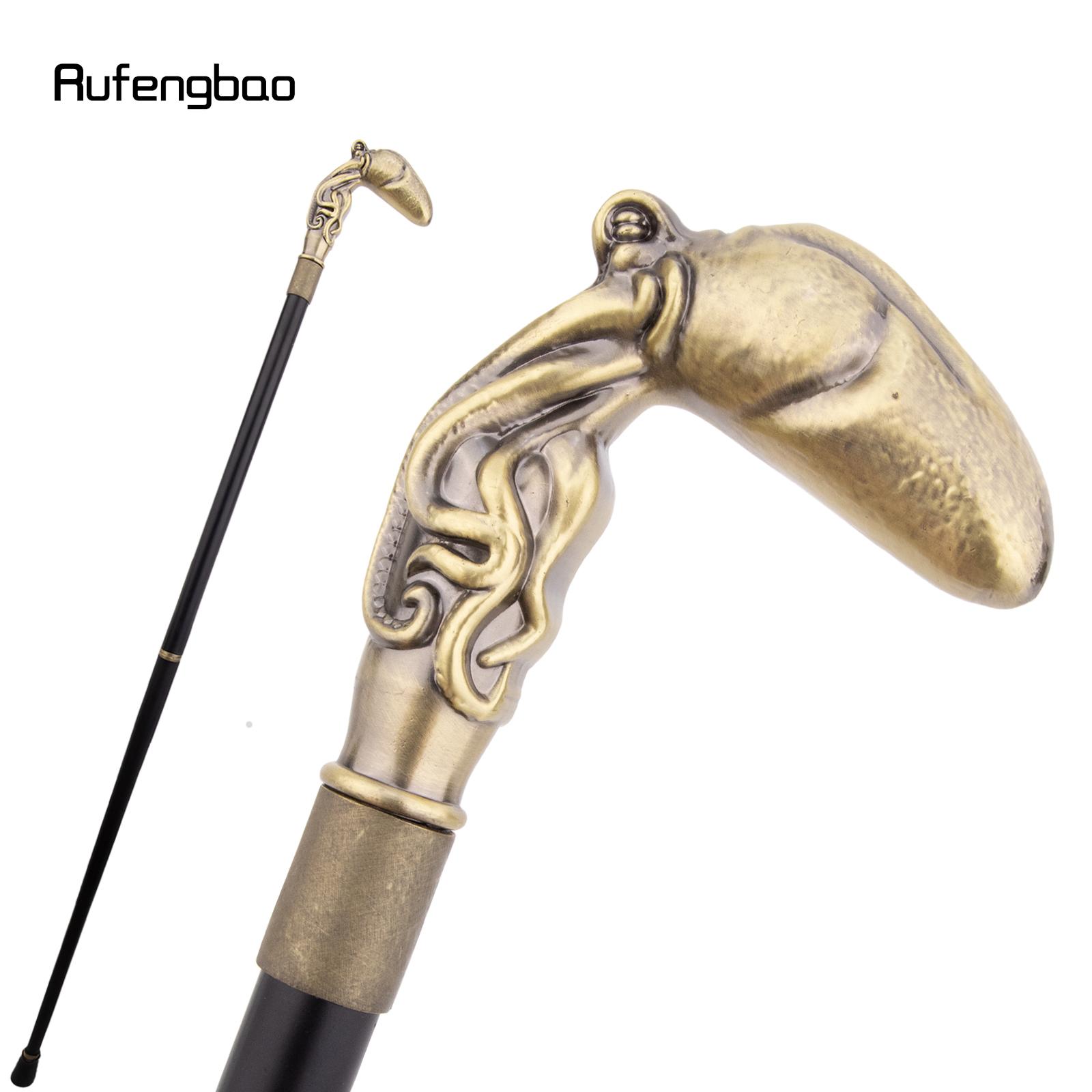 

Желтый Кальмар Рыба Кусающийся Ходячая трость Мода Декоративная трость Джентльмен Элегантная Косплей трость Набалдашник Пастуший посох 93см