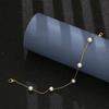 Exquisite Simple Imitation Pearl Stacked Anklets for Women Fashion Beach Vacation Daily Wear Birthday Gifts Zircon Accessories
