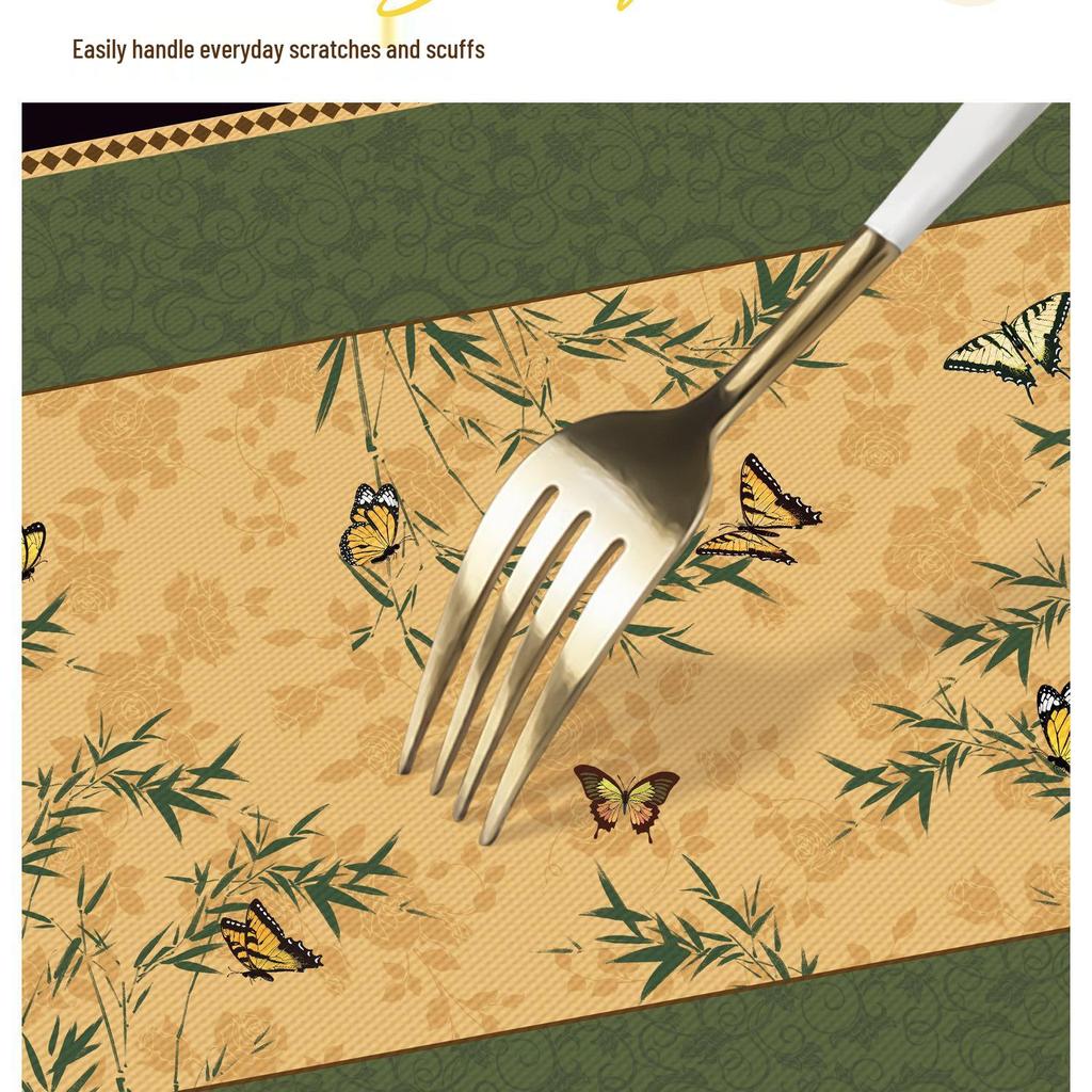 Vintage-Style Waterproof Oil-Proof Tablecloth, Wash-Free Rectangular Cover for Dining and Coffee Tables