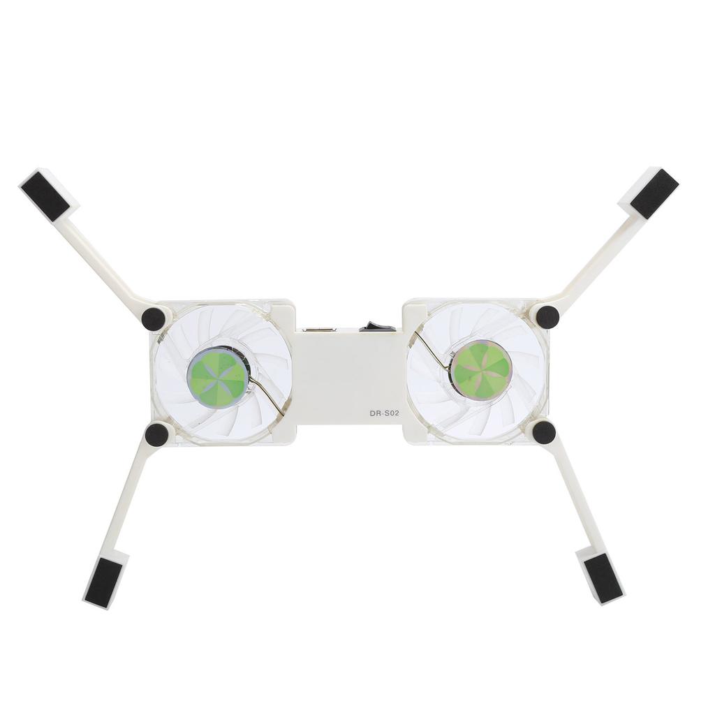 Laptop Cooling Pad USB Foldable Radiator Cooler Stand Light Portable with AntiSkid Mount(White )