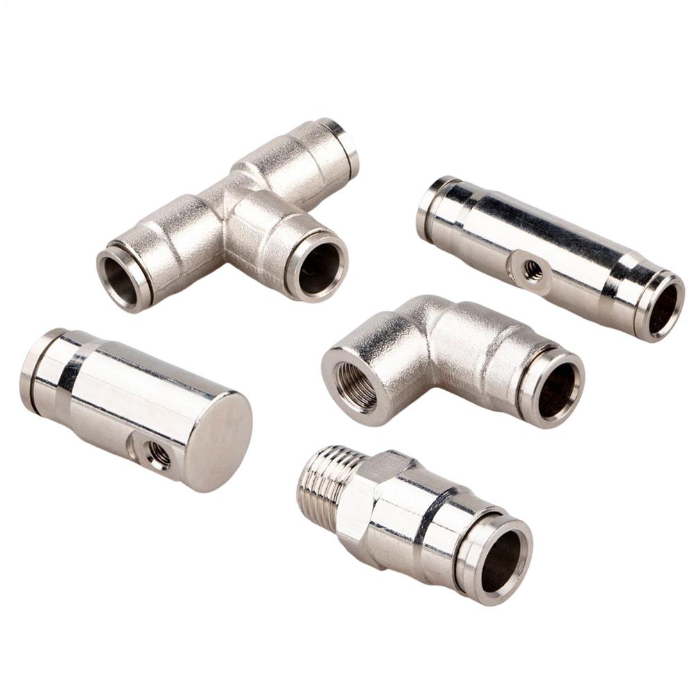 

Трійник з засувним з єднанням Коліно З єднувач Заглушка Матеріал: Латунь Швидкороз ємне з єднання для труби Садової системи туманоутворення Муфта для туманоутворення