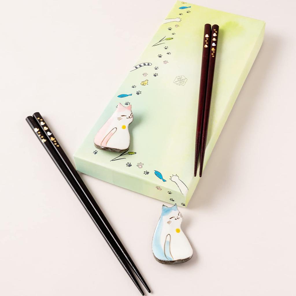 Chopsticks Dishwasher Safe Couple Chopsticks Natural Wood Pair Set 23cm 21cm Chopstick Rest Sanpomichi Black Wine Made In Japan S-86130