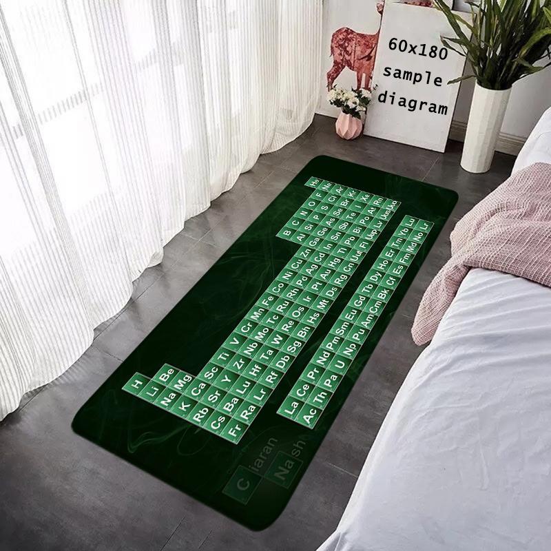 Entrance Doormat Periodic Table of Elements Rug Hallway Carpet Living Room Rugs Foot Carpets Floor Mats Non-slip Home Decoration