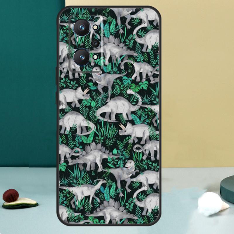 

Чехол с рисунком скелета динозавра для Realme 14 13 Pro Plus 10 11 12 GT 5 6 6T GT7 Pro C61 C55 C53 C51 C21Y C25S C75 C67 Realme 12 Pro