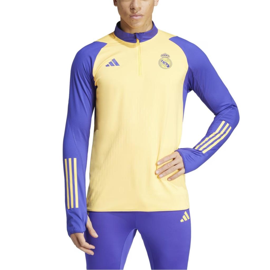 adidas Real Madrid Tiro 23 Pro Motif Logo Entraînement Sportif Décontracté Manches Longues Maillot de Football Homme Hauts IQ0536