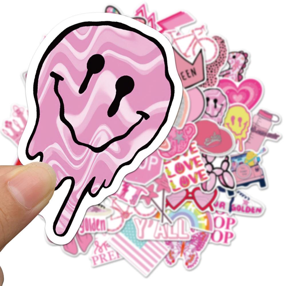 50pcs Cartoon College Style Graffiti Waterproof Stickers Creative Fridge Mug Skateboard Guitar Helmet Decoration Decals