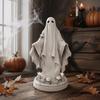 Halloween Geisterfigur, Gruselige Harz Geister Schädel Statue für Etagen Tablett Haus Tischmittelstück, Halloween Party Zubehör