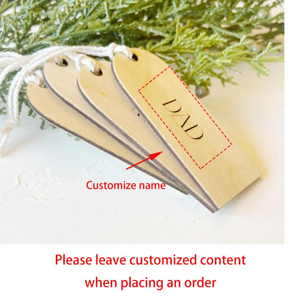 Personalized 4Pcs Modern Christmas Stocking Name Tag Labels Name Tags for Stocking Farmhouse Xmas Fireplace Tree Decor Present