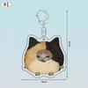 Banana Happy Cat Keychain Acrylic Funny Meme Keyring Backpack Hanging Pendant Mobile Phone Bag Charms Cute Keychain Accessories