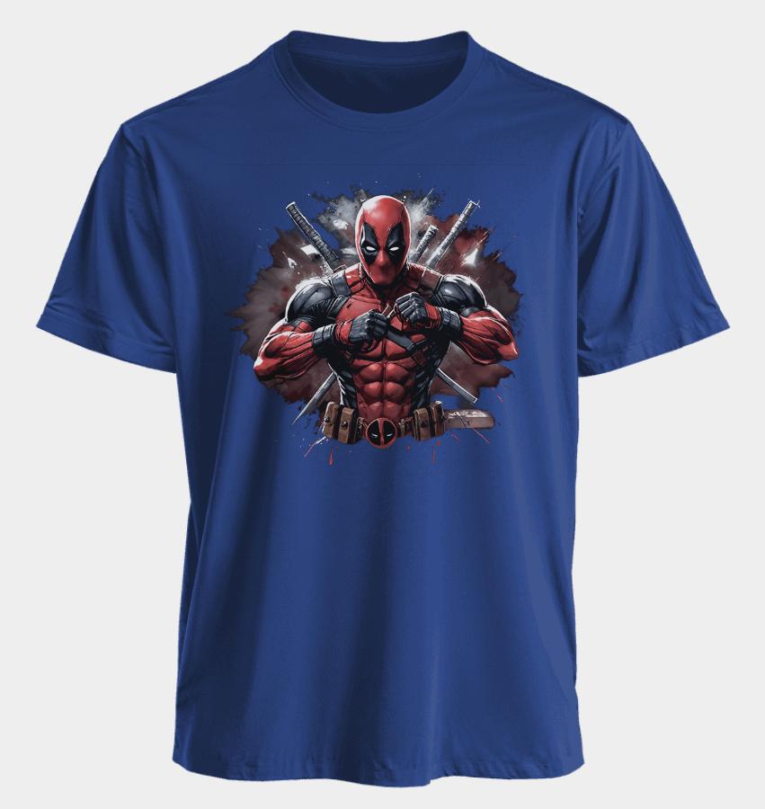 Men's and Women's T-shirts Deadpool Summer American Spring and Autumn Sports Fitness Oversized Fashionable Short-sleeved