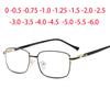 Square Glasses Women Men Metal Eyeglasses Gold Silver Myopia Optical Spectacles Ladies Clear Glasses 0 -0.5 -1.0 -2.0 To -6.0